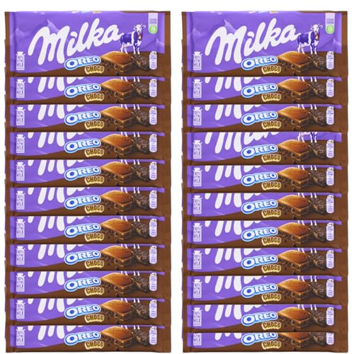 22 x Milka Schokolade Oreo Choco Zartschmelzende Alpenmilch Schokolade je 100g von Milka