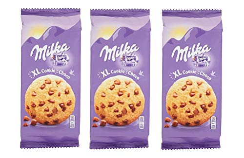 3x Milka Kekse XL choco mit tropfen shocolade 180g biscuits cookies kuchen von Milka