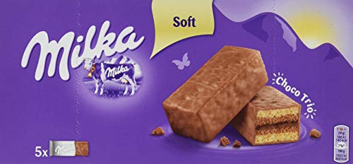 Milka Choco Trio - Mini Kuchen mit Schokoladenfüllung umhüllt von Alpenmilch Schokolade - 12 x 150g von Milka