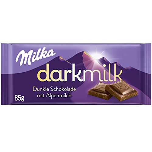 Milka Dark Milk Alpenmilch 1x 85g I Zartherbe Alpenmilch-Schokolade I Milka Schokolade aus 100% Alpenmilch I Tafelschokolade (Packung mit 10) von Milka