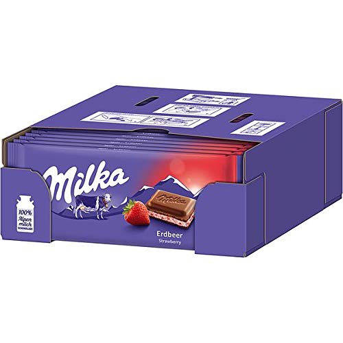 Milka Erdbeer- Joghurt, 22er Pack (22 x 100 g) von Milka