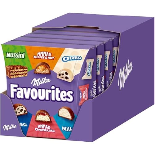 Milka Favourites Mischung von gefüllten Schokoladen, 8er Pack (8 x 158g) von Milka