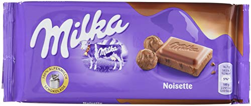 Milka Noisette - Zartschmelzende Schokoladentafel mit cremig-nussiger Noisette - 23 x 100g von Milka