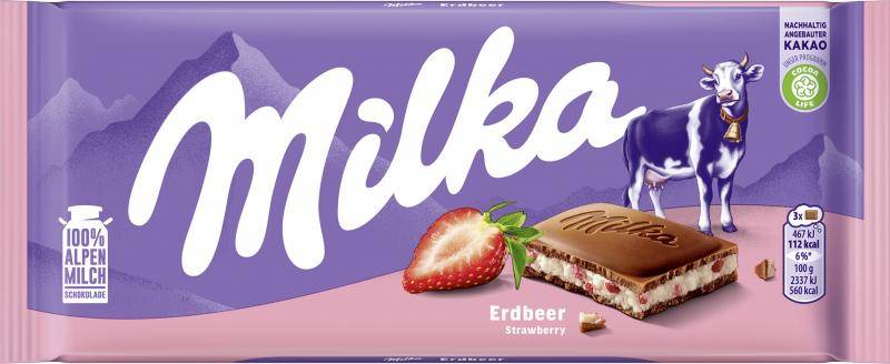 Milka Tafel Erdbeer von Milka