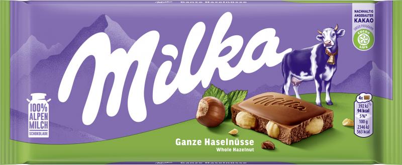 Milka Tafel Ganze Haselnüsse von Milka