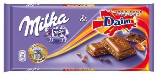 Milka&Daim Alpenmilch, 20er Pack (20x 100g Packung) von Milka