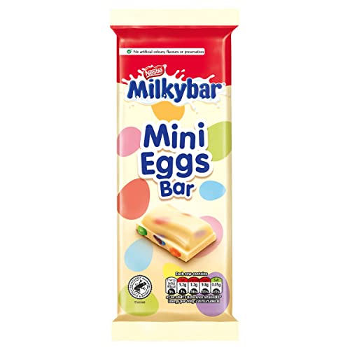 Milkybar Nestlé Mini Eggs White Chocolate Sharing Bar, 90g von Milkybar