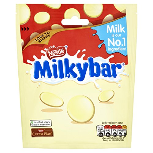 Milkybar Riesen-Knöpfe, weiße Schokolade, 103 g von Milkybar