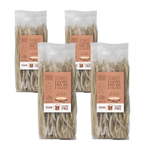 Mill & Folks Buchweizen-Nudeln Tagliatelle 4x200g | Vegan & Glutenfrei von Mill & Folks