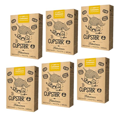 Mill & Folks Cupster Instant Not Carbonara Pasta Mahlzeit 6x91g | 6er Pack | Vegan, Glutenfrei, Milchfrei, Laktosefrei, Eifrei, MSG-frei, Zusatzstofffrei | Fertig in 5 Minuten von Mill & Folks