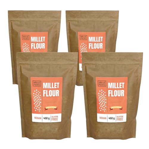 Mill & Folks Hirsemehl 4x450g | Vegan & Glutenfrei von Mill & Folks