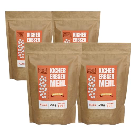 Mill & Folks Kichererbsenmehl 4x450g | Vegan & Glutenfrei von Mill & Folks