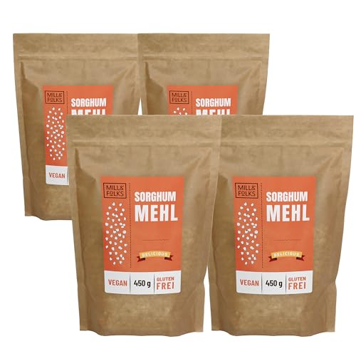 Mill & Folks Sorghum-Mehl 4x450g | Vegan & Glutenfrei von Mill & Folks