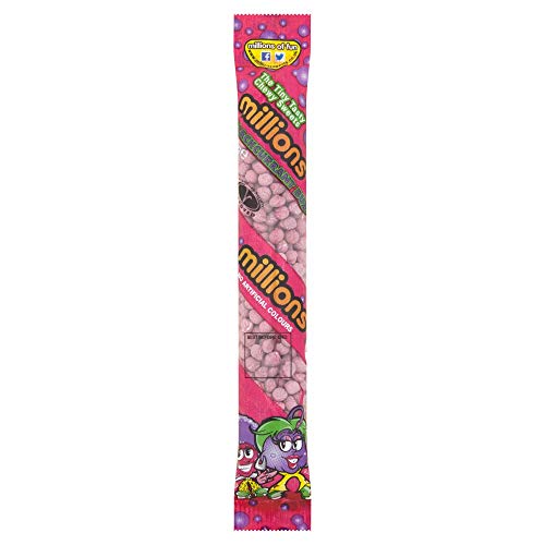 Millions Kaubonbons Raspberry Flavour 12x60g Tubes von Millions