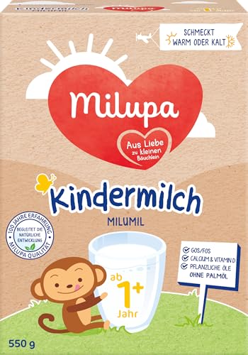 Milupa Milumil Kindermilch 1+, ab 1 Jahr, 5x550g Pulver | Für Kleinkinder in der Wachstumsphase - begleitet die natürliche Entwicklung von Milupa