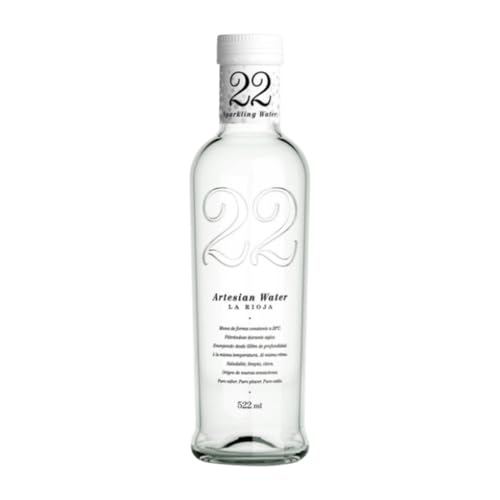 Wasser 20 Einheiten Box 22 Artesian Water Con Gas 522 Medium Flasche 50 cl von Mineraqua 22 Artesian Water