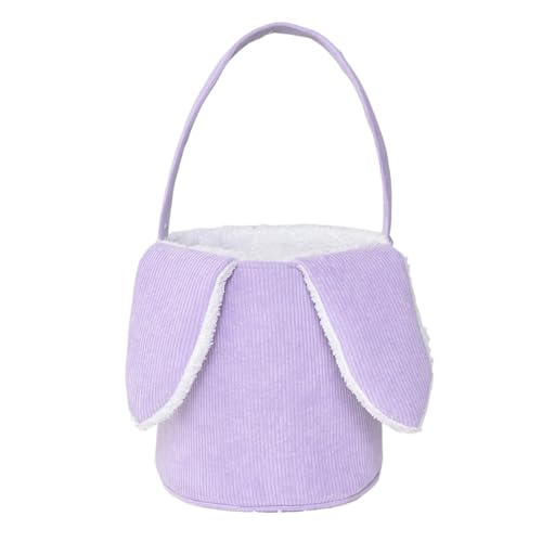 Osterhasen Taschen, Plüsch Osterkorb Mit Ohren,Osterhasen Korb Taschen,Geschenktüten Ostern, Gut Für Ostereiersuche Für Für Junge Mädchen Ostergeschenk(Purple) von Mingchengheng