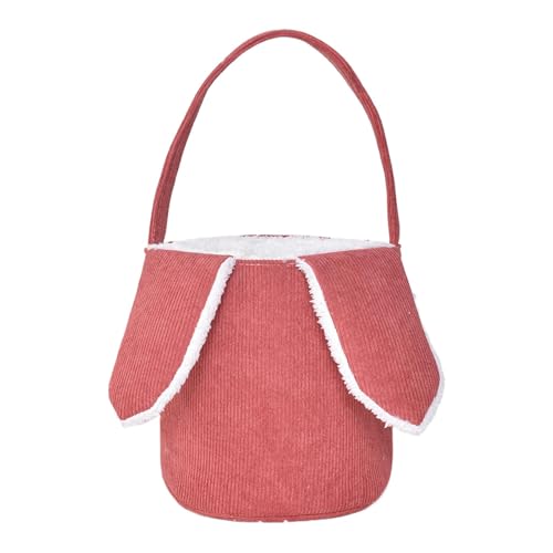 Osterhasen Taschen, Plüsch Osterkorb Mit Ohren,Osterhasen Korb Taschen,Geschenktüten Ostern, Gut Für Ostereiersuche Für Für Junge Mädchen Ostergeschenk(Red) von Mingchengheng