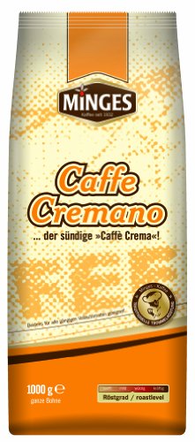 Minges Caffè Crema Caffe Cremano, ganze Bohne, Aroma-Softpack, 1 kg von Minges