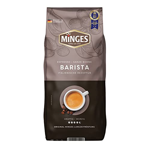 Minges Kaffeebohnen Espresso Barista kräftig würzig – Original Langzeitröstung, 1000 g von Minges