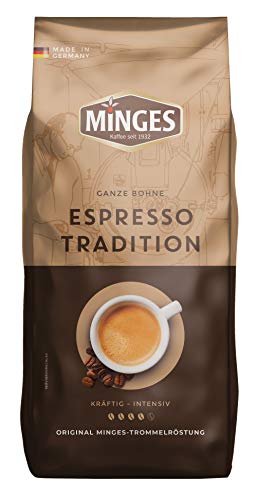 Minges Espresso Tradition 1932, ganze Bohne, Aroma-Softpack, 1 kg von Minges