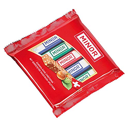 5er Set Minor Schokoladenriegel Classic, 5er Pack (5 x 22 g) von Minor