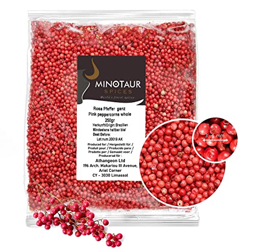 MINOTAUR Spices | Rosa Pfeffer ganz, 2 x 250g (500g) Pfefferkörner rosa Beeren von MINOTAUR