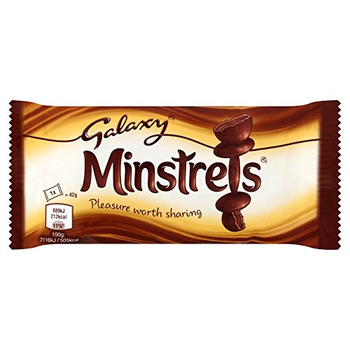 Minstrels Pack - Schokoladen Linsen mit einem haerteren aeuseren Kern - 42g - 12-er Pack von Minstrels