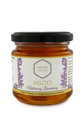 IMKERSHOP - Natürlicher Lavendelhonig aus der Provence 250 g - Honig Imkerei Bienenhaltung - Geschmack in einem Glas. Perfekt für Desserts, Getränke, die Haut und als Snack. von Miody Świata