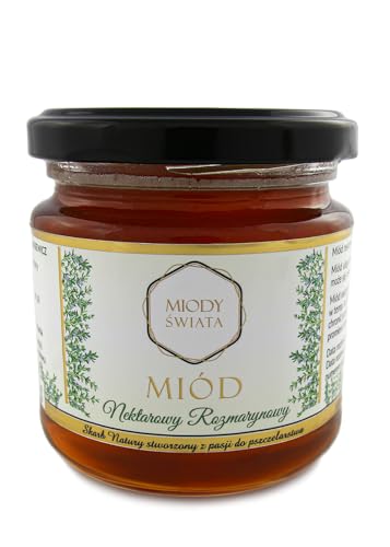 IMKERSHOP Rosmarinhonig aus Südspanien 250g - Bienenhonig - aromatischer, blumiger Geschmack, ideal für Joghurt, Desserts, Salate und Marinaden von Miody Świata