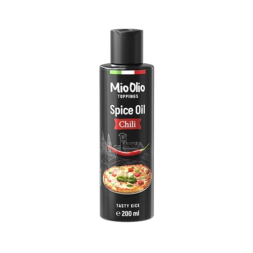 MIOOLIO 1 x 200 ml Chiliöl Gewürzöl zum Marinieren Verfeinern und Würzen veredelt jedes Gericht mit intensivem Aroma und pikantem Kick von Mioolio