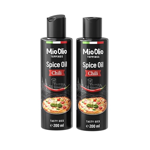 Mioolio 2x200ml Chili Squeeze Flasche - Scharfes Würzöl für Pizza, Pasta, Fleisch & Gemüse - Ohne Palmfett, Konservierungsstoffe & Glutenfrei - Ideal zum Kochen & Nachwürzen von Mioolio