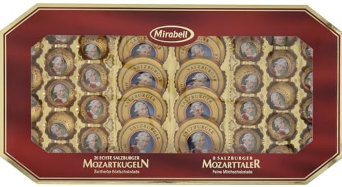 MOZART KUGELN und MOZART TALER Geschenkset 600 gramm von Mirabell von Mirabell Salzburg Mozart Kugeln