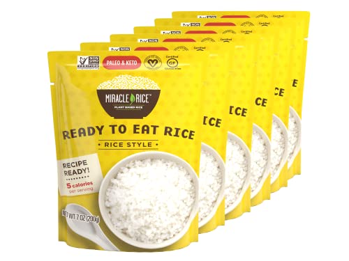 Miracle Rice – Vegan, glutenfrei, Shirataki/Konjac-Reis, 6 Stück von Miracle Noodle