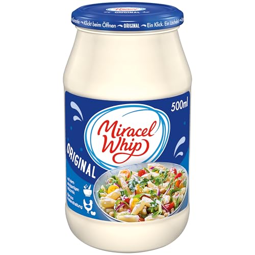 Miracel Whip Original 1 x 500 ml I Salatcreme I 23% Fettgehalt I Glutenfrei I Laktosefrei I mit Eiern aus Freilandhaltung I für Nudelsalat oder Kartoffelsalat von Miracle Whip