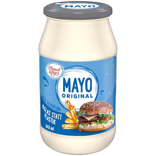 Miracel Whip Mayo Original 1 x 242 ml I Klassische Mayonnaise I Glutenfrei I Laktosefrei I mit Eiern aus Freilandhaltung I für Pommes & Burger von Miracle Whip