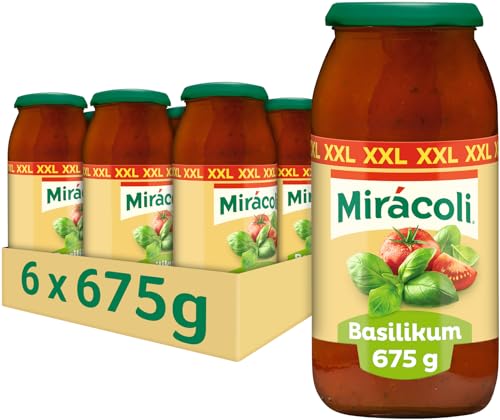 Miracoli Saucen Basilikum, 6 Packungen (6 x 675g) von Mirácoli