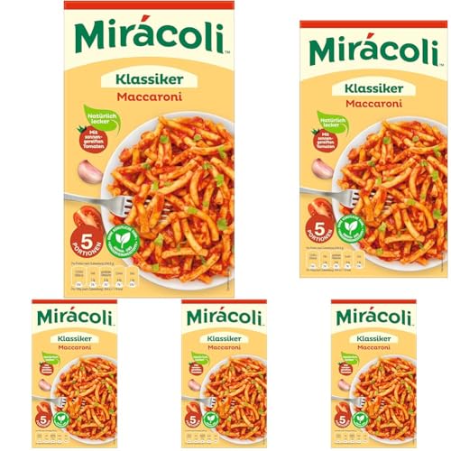 Mirácoli Miracoli Fertiggerichte Klassiker Maccaroni 5 Portionen, 560,4g (Packung mit 5) von Mirácoli