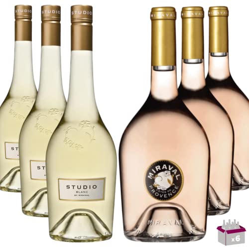 Los Entdeckung Miraval 6x75Cl- 3 Studio von Miraval 2021 weiß 75cl 13% & 3 Côtes de Provence Rosé 2021 75Cl 13% von Wine And More