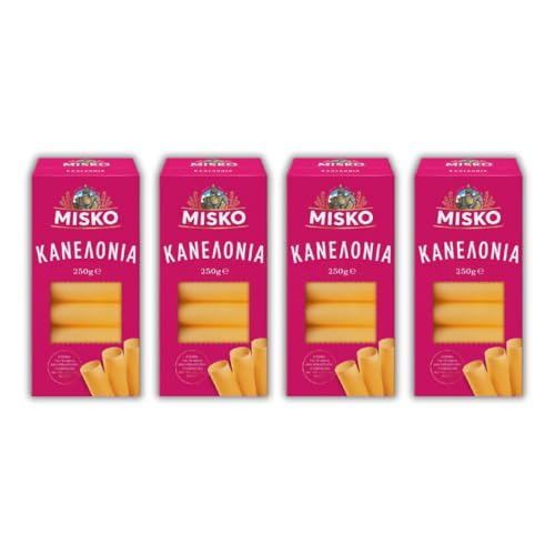 Misko Cannelloni (Kanelonia) Nudeln (4x250g) + GRATIS Araxxon Olivenöl aus Sparta (20ml) von Misko