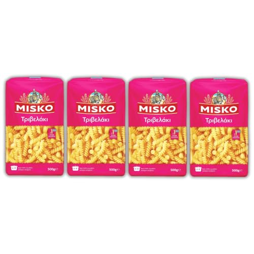 Misko Fusilli Trivelaki (4x500g) Nudeln aus Griechenland + GRATIS Araxxon Olivenöl aus Sparta (20ml) von Misko