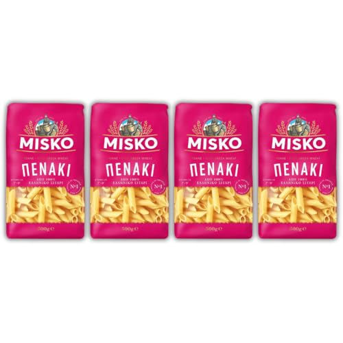 Misko Penaki (4x500g) Nudeln aus Griechenland + GRATIS Araxxon Olivenöl aus Sparta (20ml) von Misko