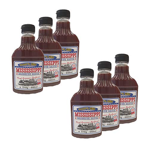 6 x Grill-Sauce - Flasche 510 g von Mississippi