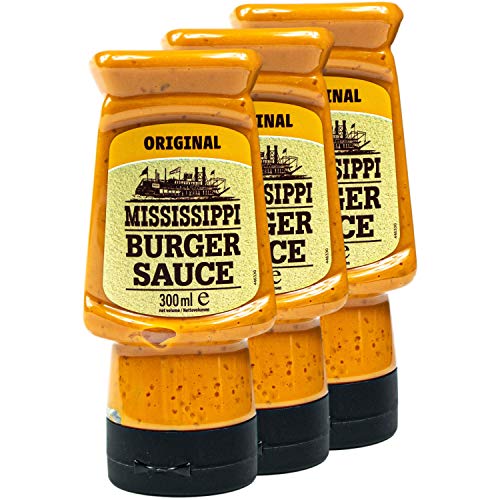 Mississippi - 3er Set Burger Sauce "Original" 300 ml - Würzig cremige Burgersauce - Premium Hamburger Soße ideal auch für Sandwich, Gegrilltem und als Dip von Mississippi