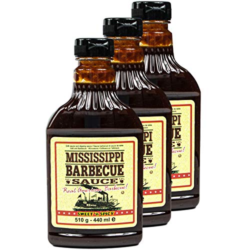 Mississippi BBQ-Sauce Sweet'n Spicy, 3er Pack (3 x 510 g) von Mississippi