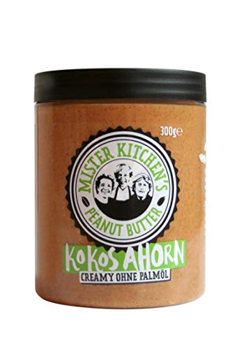 Mister Kitchen’s Peanut Butter Kokos Ahorn - Premium Ernussbutter/Erdnussmus ohne Palmöl und mit noch mehr Geschmacksrichtungen - 300 g von Mister Kitchen's