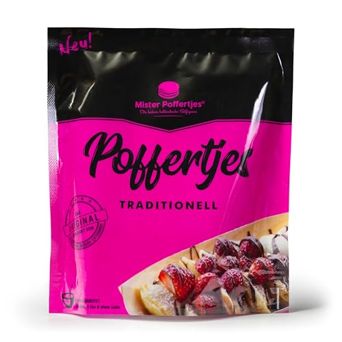 MISTER POFFERTJES Pancake Backmischung für Poffertjes, holländische Mini-Pfannkuchen für Zuhause, Pancake Mix (1er Pack) von Mister Poffertjes