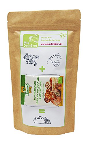 Bio-Brotbackmischung Dinkelbrot, Dinkelbrot selbst backen mit der Dinkelbrot Backmischung von MixDeinBrot, ergibt ein Dinkelbrot mit Trockenhefe von MixDeinBrot