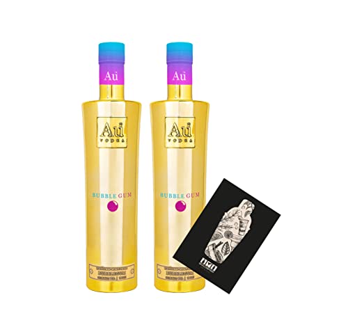 Au Vodka 2er Set Bubblegum 0,7L (35,2% Vol) 2x aromatisierte Wodka Spirituose Kaugummi- [Enthält Sulfite] von UOOTPC