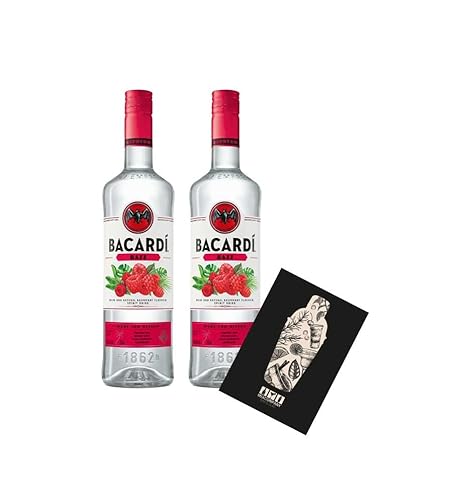 Bacardi 2er Set Razz 2x 0,7L (27% Vol) Rum mit Himbeere- [Enthält Sulfite] von Mixcompany.de Bar & Glas